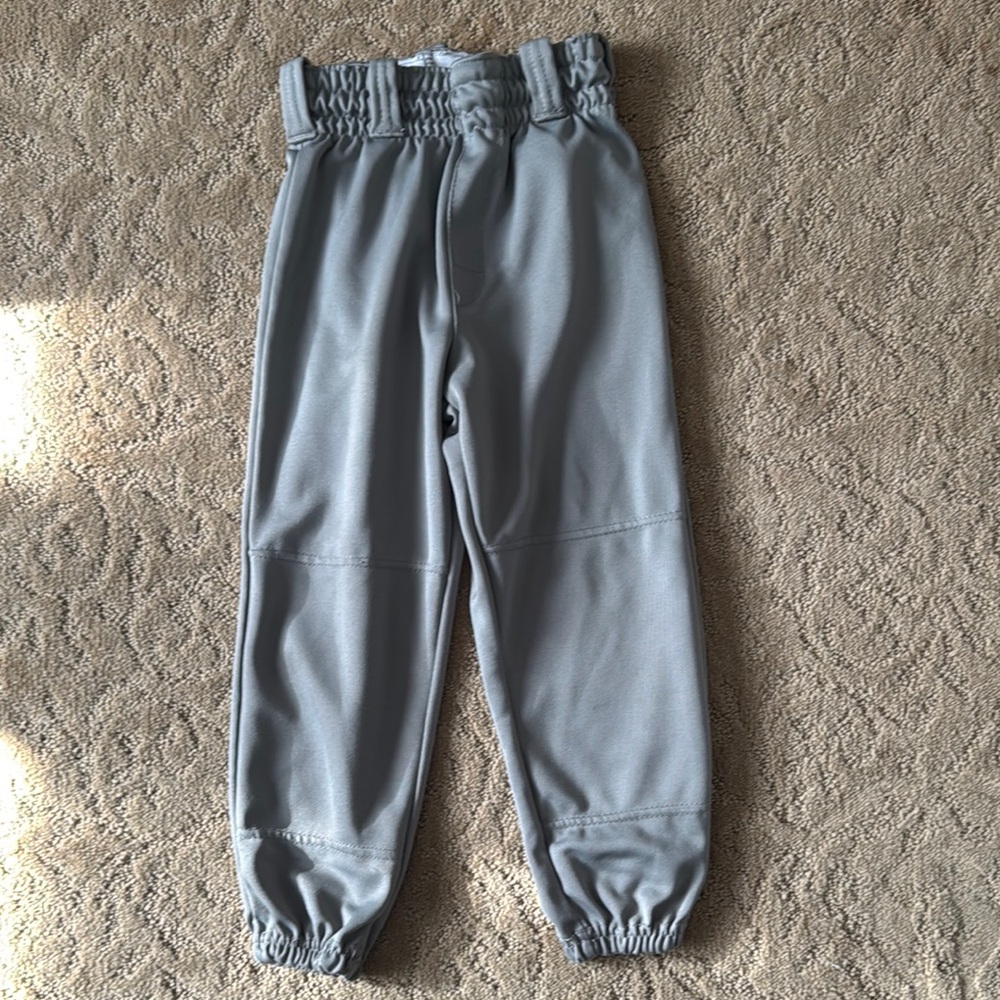 Rawlings Gray Baseball Pants with Elastic Waistband and Cuffs